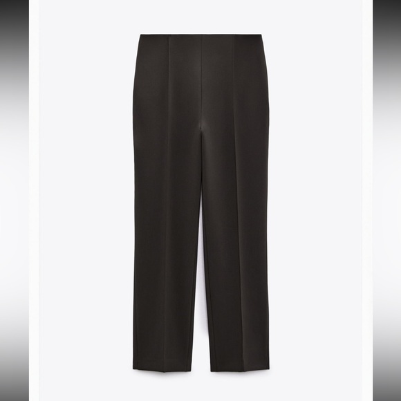 MINIMAL HIGH WAIST PANTS DARK MINK - Picture 3 of 4